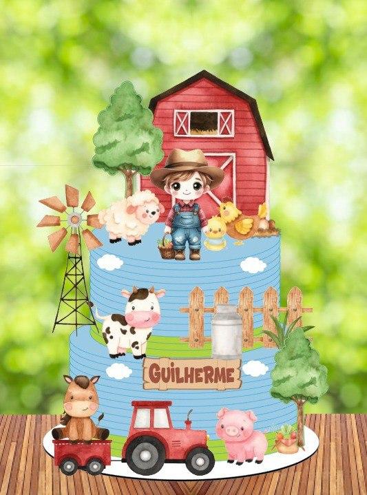 Arquivo de Corte topo fazenda aquarela