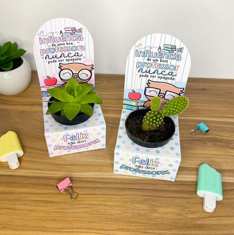 Arquivo de Corte caixa suculenta Dia dos Professores