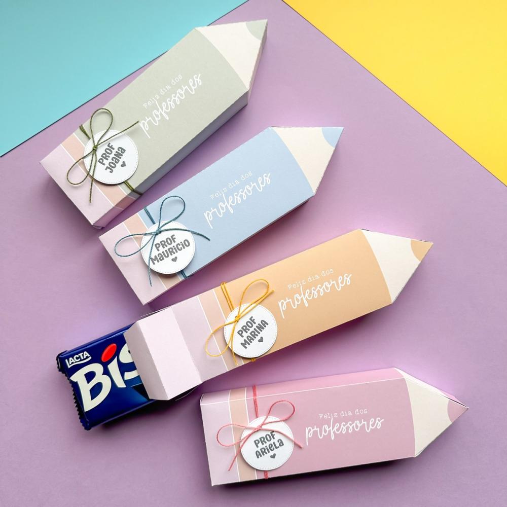 Arquivo Corte Caixinha Lápis Dia dos Professores