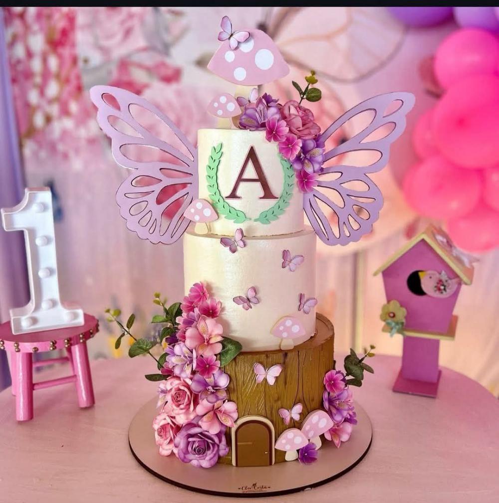 Arquivo de corte Topo de Bolo asas de borboletas