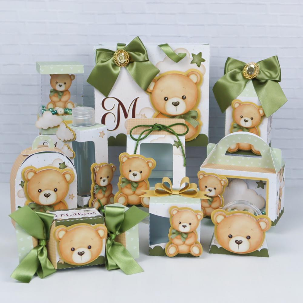 Arquivo de Corte Ursinho Verde em Studio/pdf/dxf e Svg