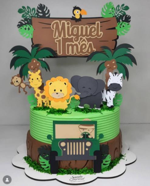 Arquivo de corte Topo de Bolo safari em camadas