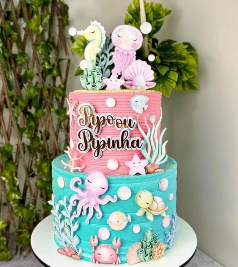 Arquivo de Corte topo fundo do mar aquarela