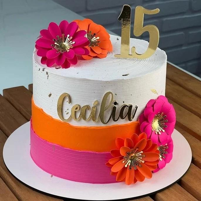 Arquivo de Corte topo flores 15 anos