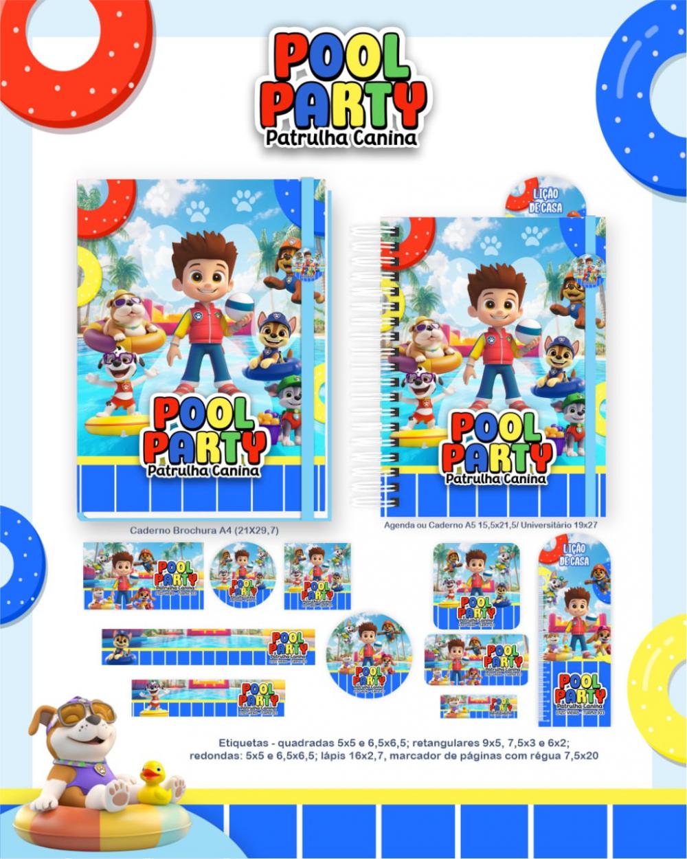 Arquivo digital Etiqueta Escolar patrulha canina
