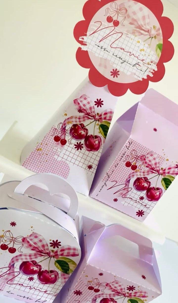 Arquivo de Corte Kit Festa cerejinha aquarela