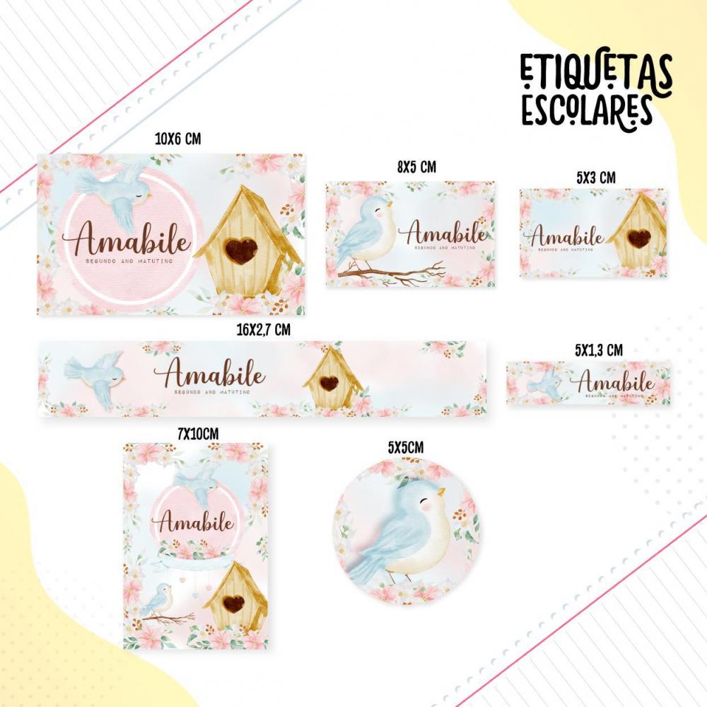 Arquivo de corte Etiqueta Escolar minnie