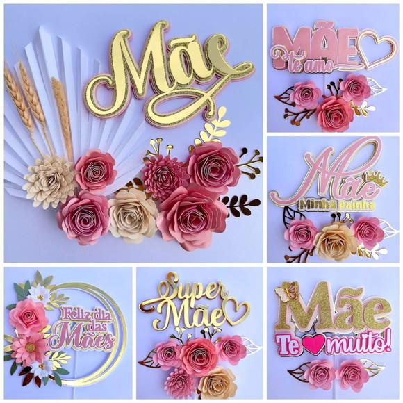 Arquivo de Corte Topos de Bolo Dia das Mães