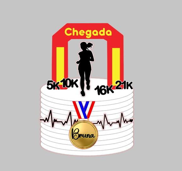 Arquivo de Corte Topo de Bolo Corrida Chegada