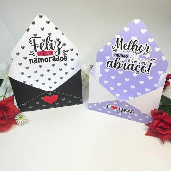 Arquivo de Corte Caixas Envelopes Namorados