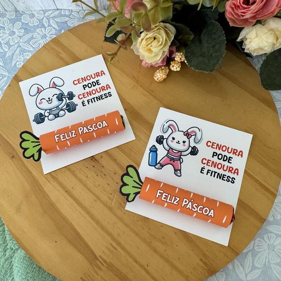 Arquivo de Corte Cartão Cenoura Fitness Pascoa