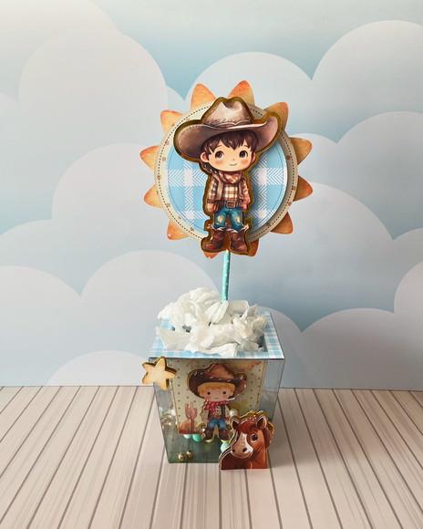 Arquivo de Corte Centro de Mesa Cowboy
