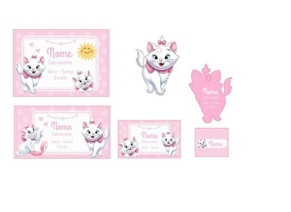 Arquivo de Corte Etiqueta Gatinha Marie