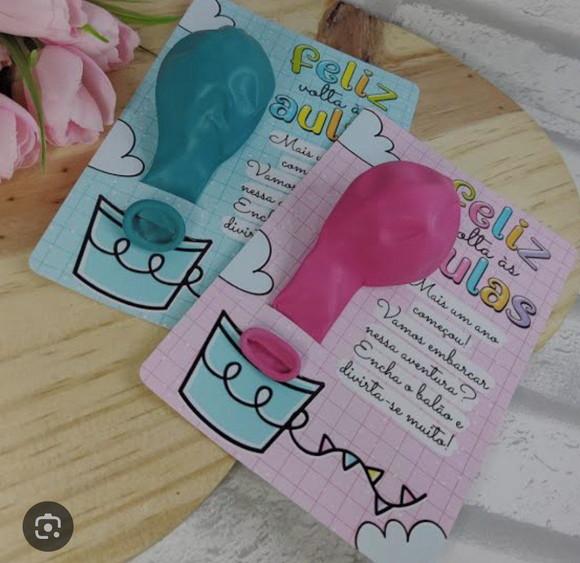 Arquivo Digital Cartão + Balão Volta as Aulas