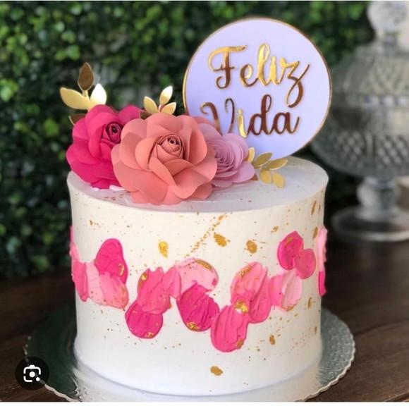 Arquivo de Corte Topo Flores Feliz Vida