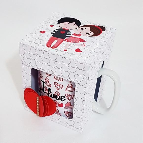Arquivo de Corte Caixa Caneca Namorados