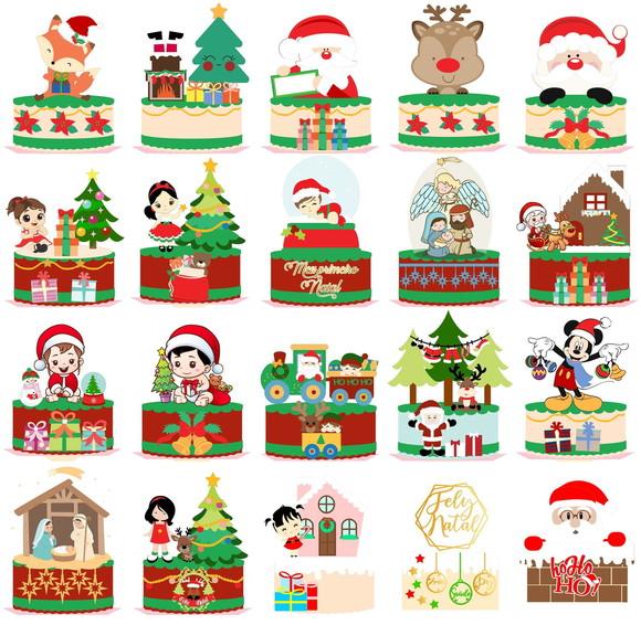 Arquivos de Corte Combo Topos Natal