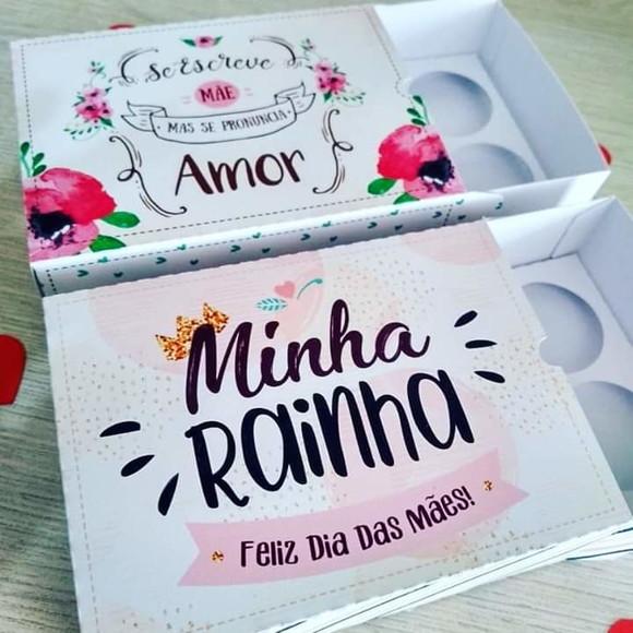 Arquivos de Corte Caixas para 6 Doces Dia das Mães