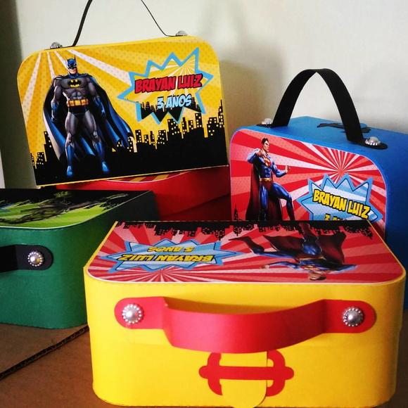 Arquivo de Corte Combo Maletas Super Heróis