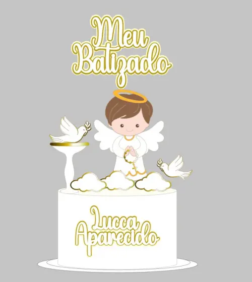 Arquivo Topo de Bolo Anjinho batizado