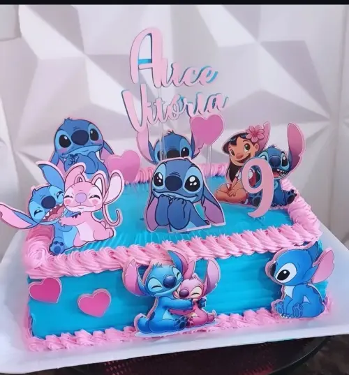 Arquivo de corte Topo de Bolo Lilo Stitch e Angel