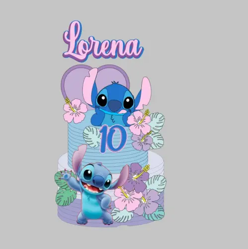 Arquivo de corte Topo de Bolo Stitch