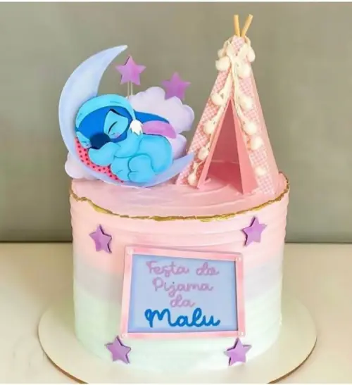 Arquivo de corte Topo de Bolo Stitch Dormindo