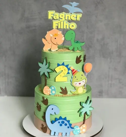 Arquivo de corte Topo de Bolo de bolo dino baby