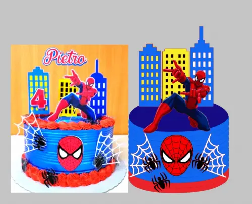 Arquivo de Corte topo de bolo homem aranha