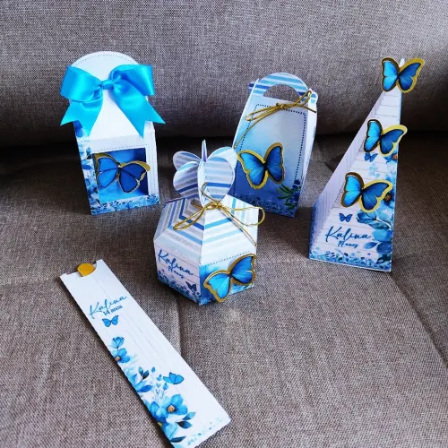 Arquivo de corte kit 15 anos borboletas azuis