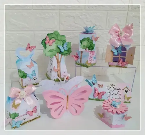 Arquivo de corte kit jardim aquarela