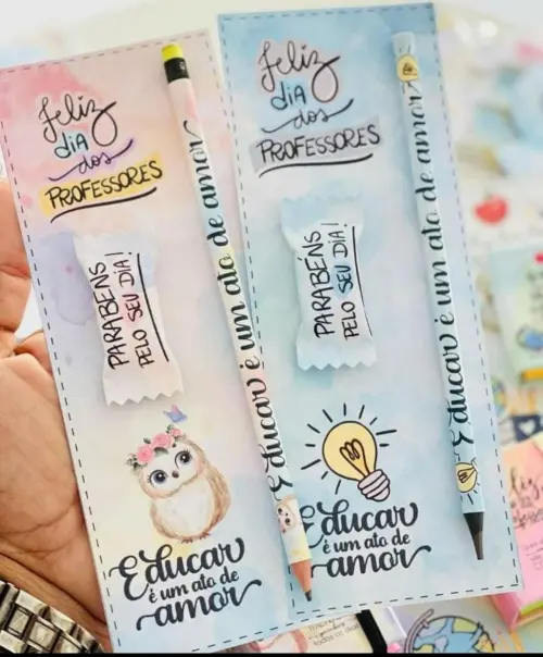 Arquivos de Corte Tag Lapis Dia dos Professores