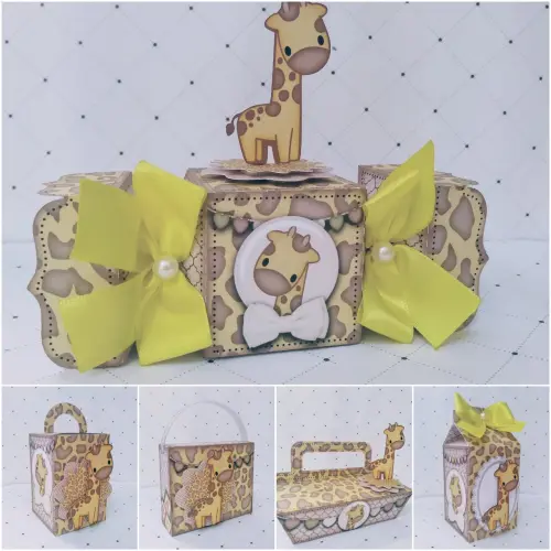 Arquivo de Corte kit girafinha aquarela