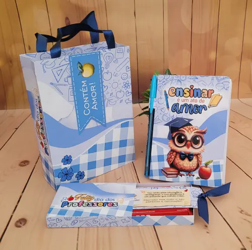 Arquivo de Corte kit sacolinhas dia dos Professores masculino