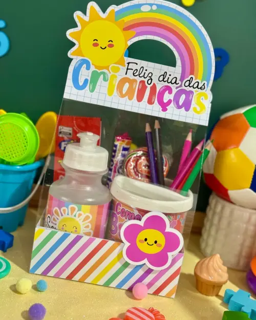 Arquivo de Corte caixa cestinha dia das crianças