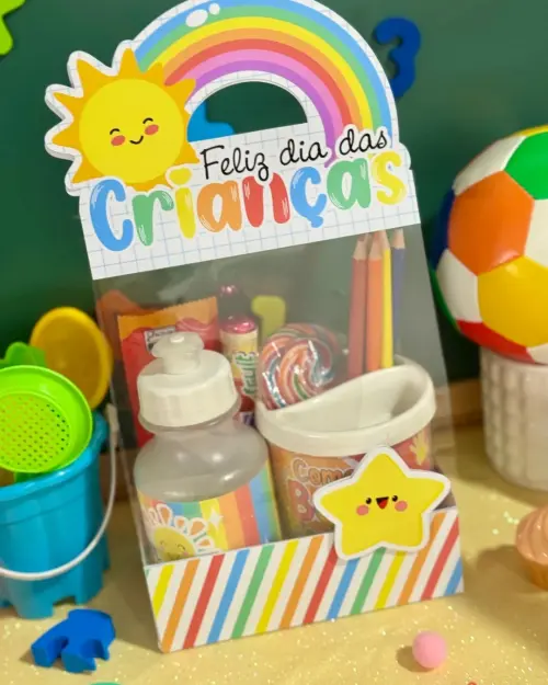 Arquivo de Corte caixa cestinha dia das crianças
