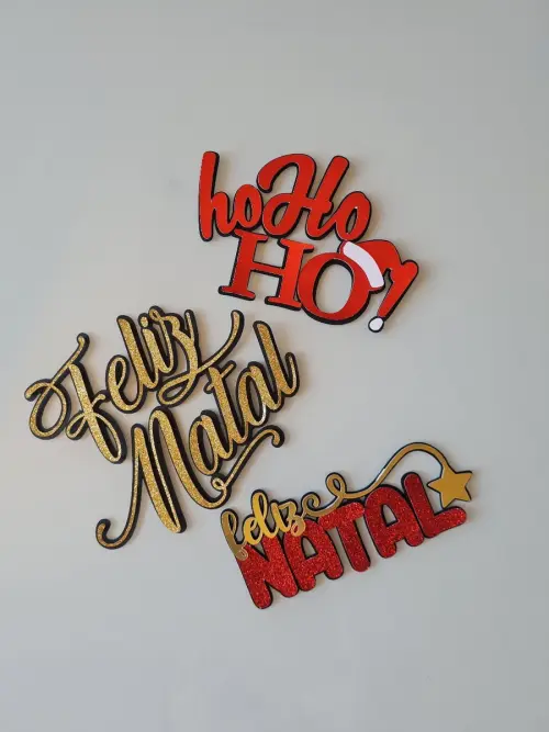 Arquivo de corte Topos de bolo natal ho ho ho