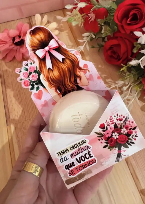 Arquivo de corte caixa sabonete dia das mulheres