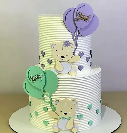 Arquivo de Corte Topo de bolo ursinhos revelação