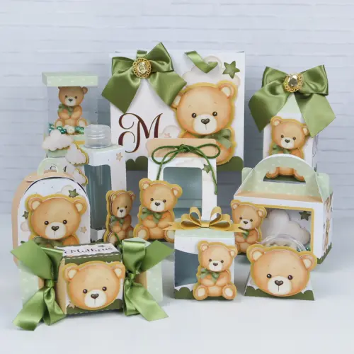 Arquivo de Corte Ursinho Verde em Studio/pdf/dxf e Svg