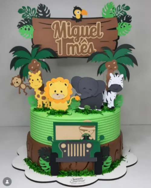 Arquivo de corte Topo de Bolo safari em camadas