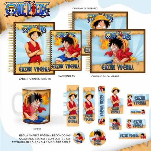 Arquivo Digital kit etiquetas one piece