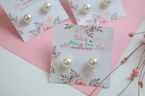 Arquivo de corte caixa card brincos  dia das mulheres