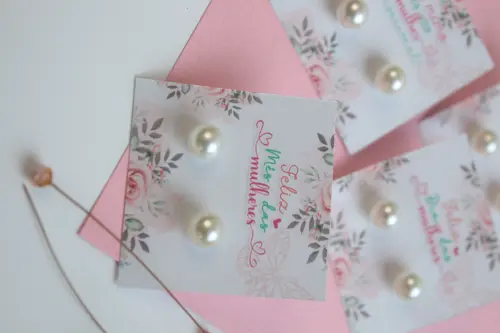 Arquivo de corte caixa card brincos  dia das mulheres