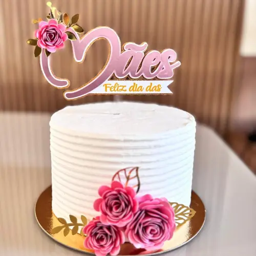 Arquivo de Corte topo de bolo feliz dia das mães