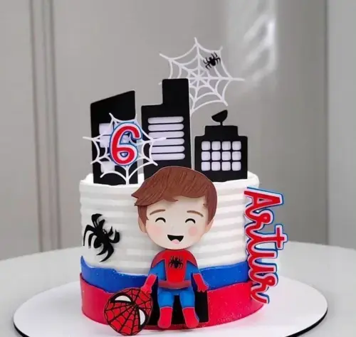 Arquivo de Corte topo homem aranha menino