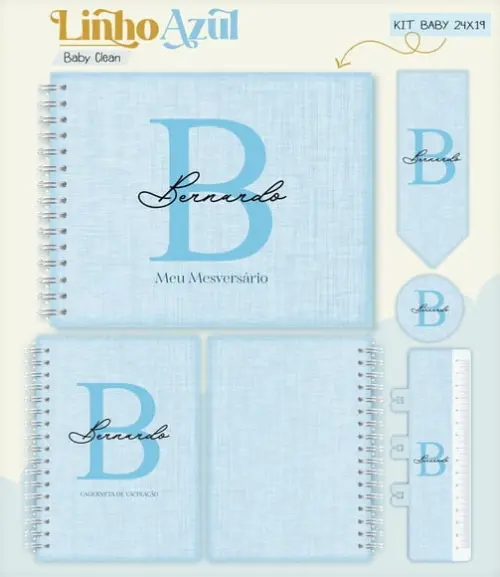 Arquivo Digital Etiquetas Linho Azul