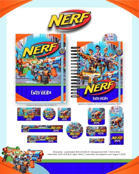 Arquivo Digital Etiquetas Nerf