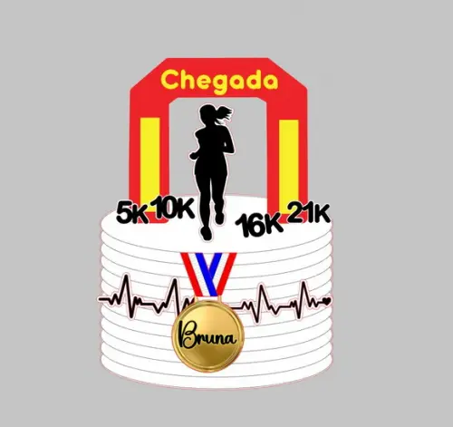 Arquivo de Corte Topo de Bolo Corrida Chegada