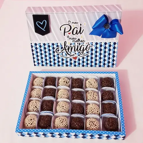 Arquivo de Corte Caixa 20 Doces Dia dos Pais
